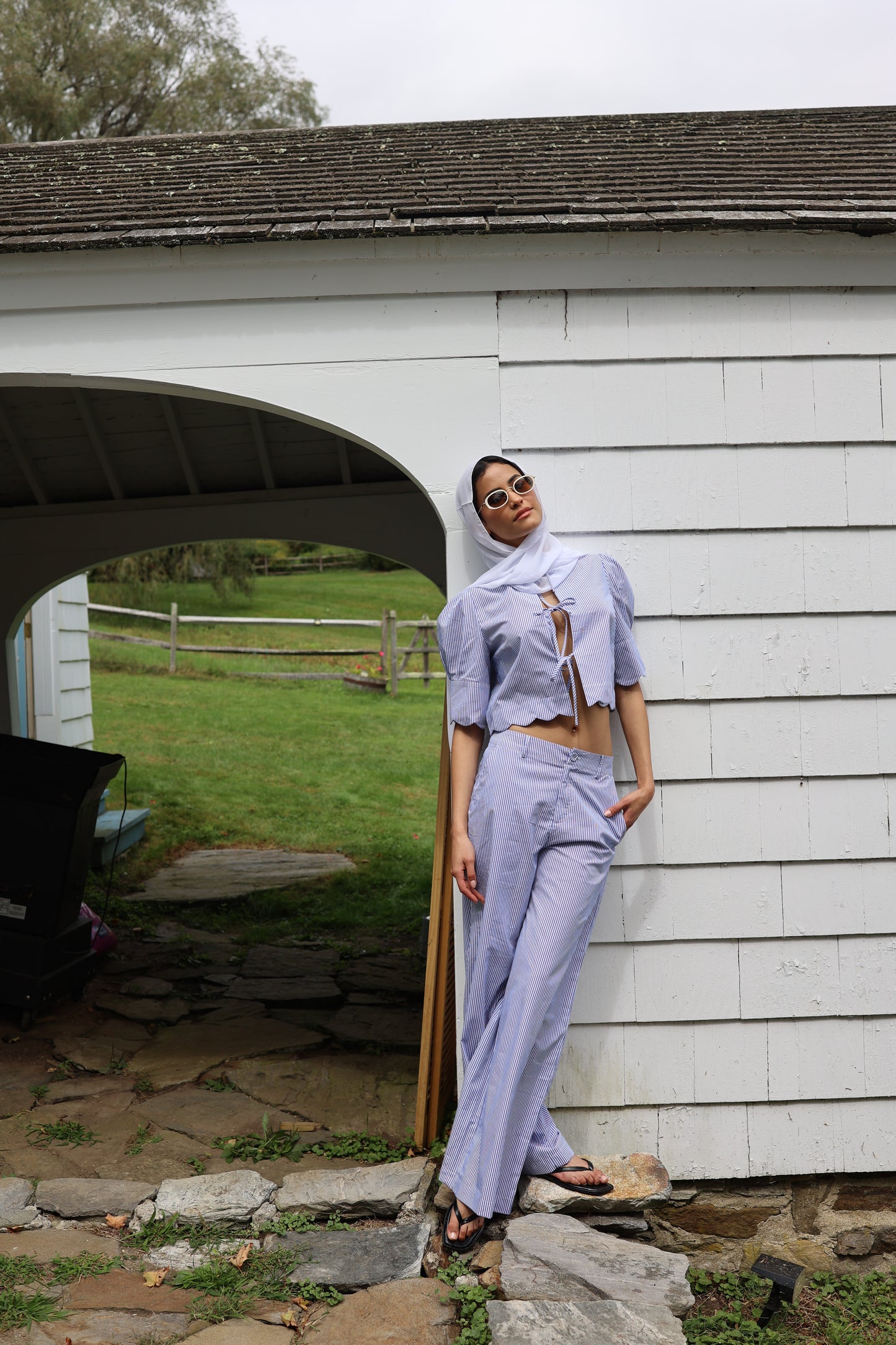 Portofino Pant Blue Stripe - Sister Swim