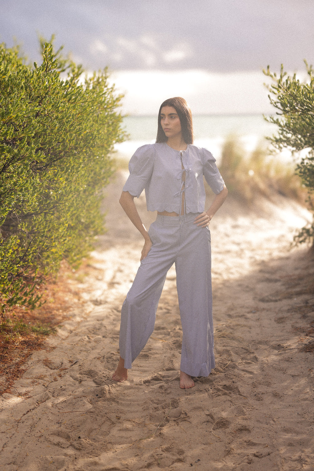 Portofino Pant Blue Stripe - Sister Swim