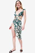 Uptown Pull On Skirt in Green Floral - Sister Swim