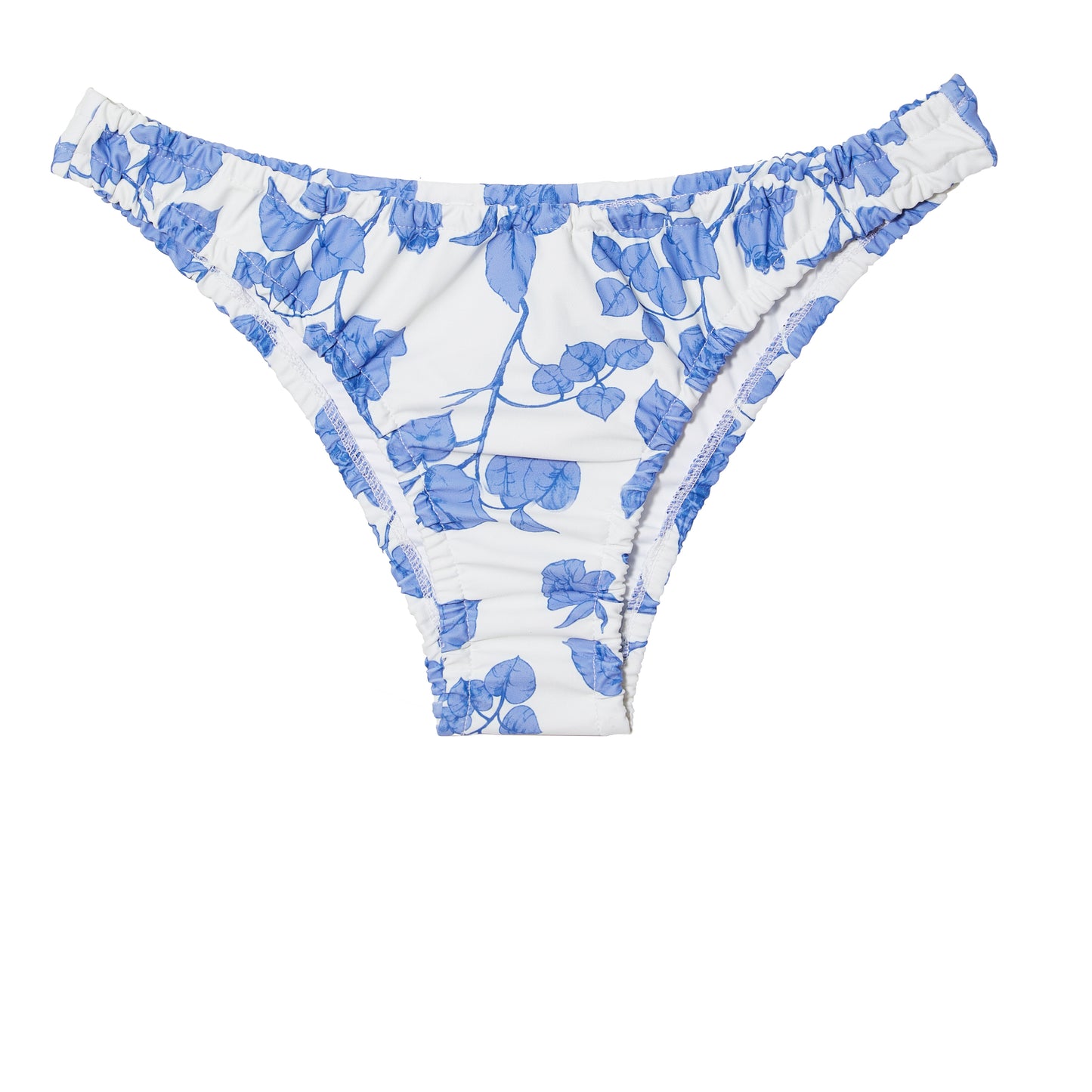 Vice Bottom in White Blue Floral