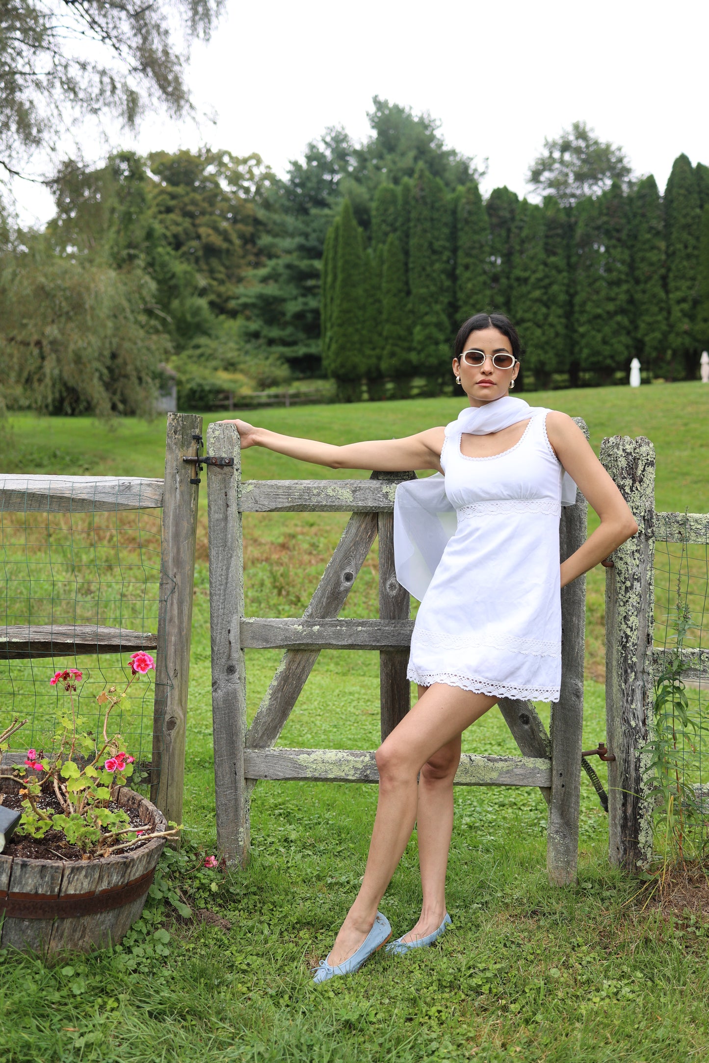 Bardot Dress White
