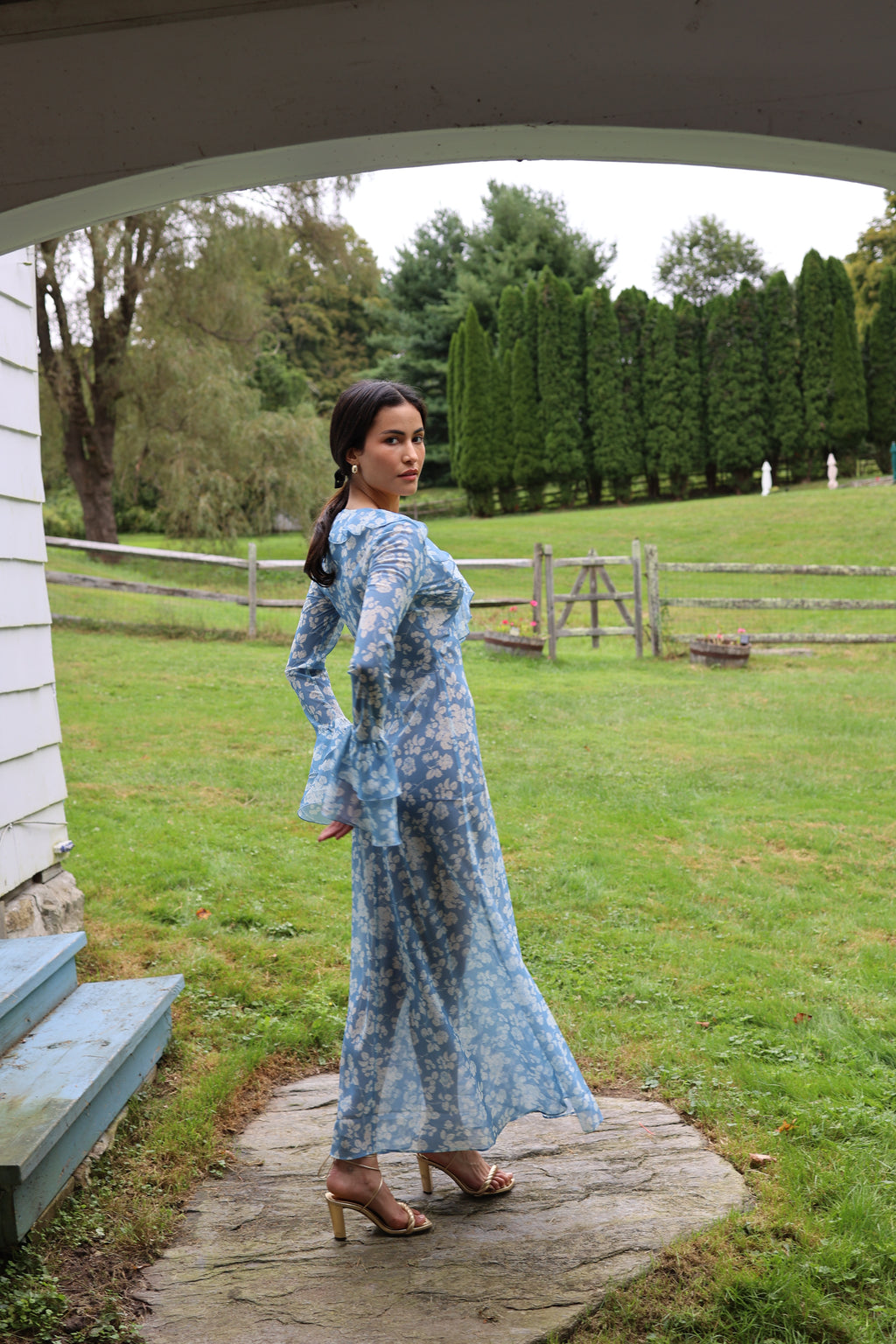 Shellona Dress Blue Floral - Sister Swim