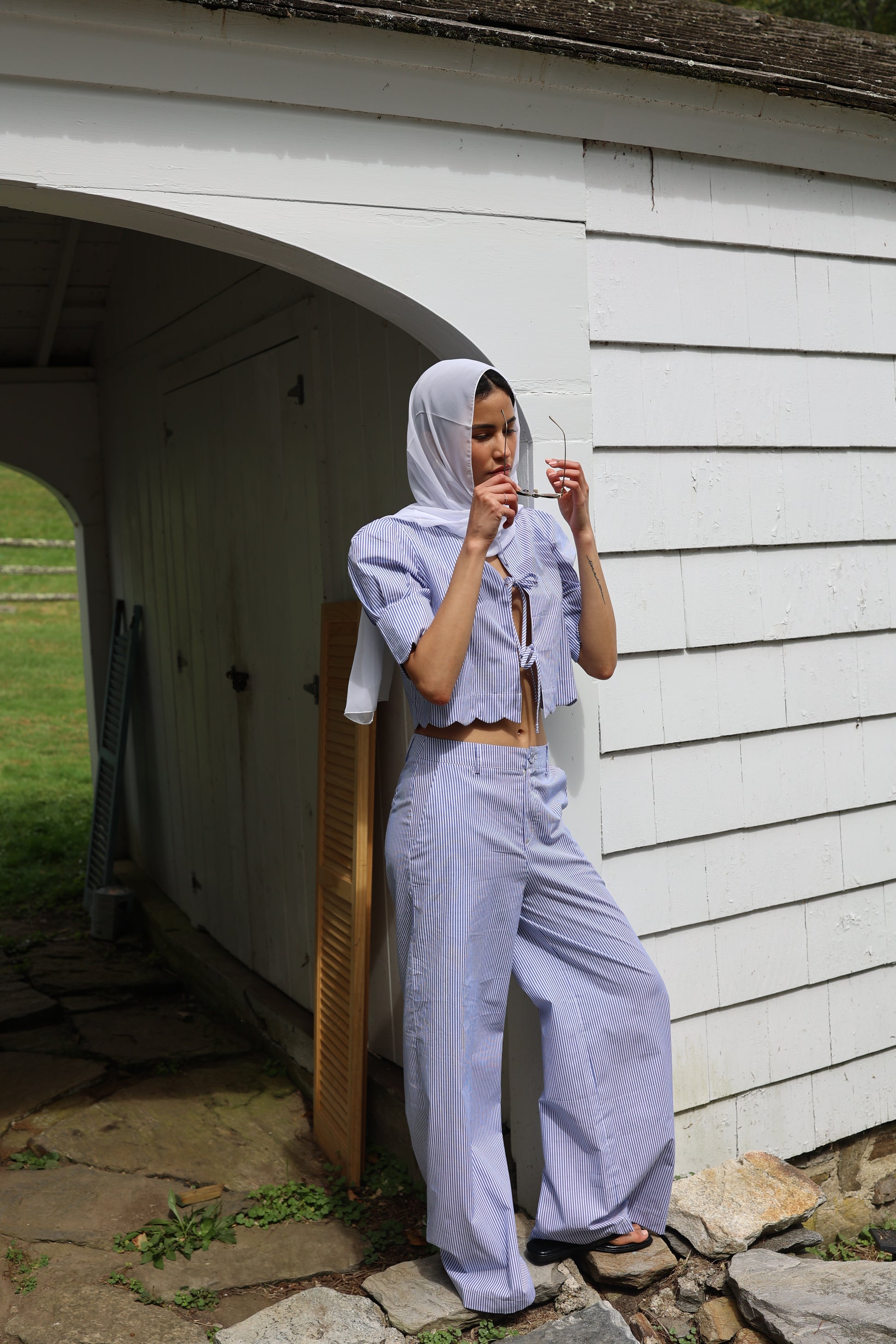 Portofino Pant Blue Stripe - Sister Swim