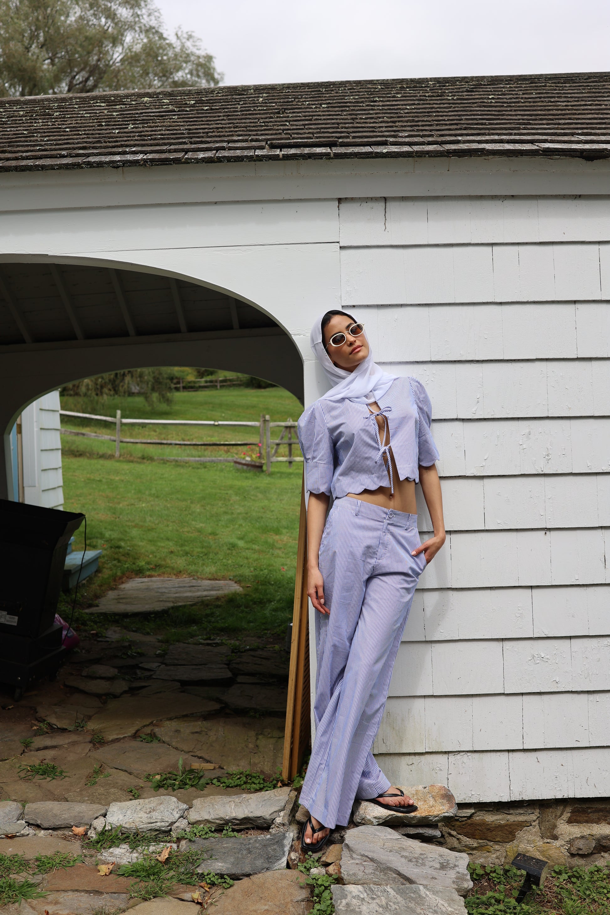Portofino Pant Blue Stripe - Sister Swim