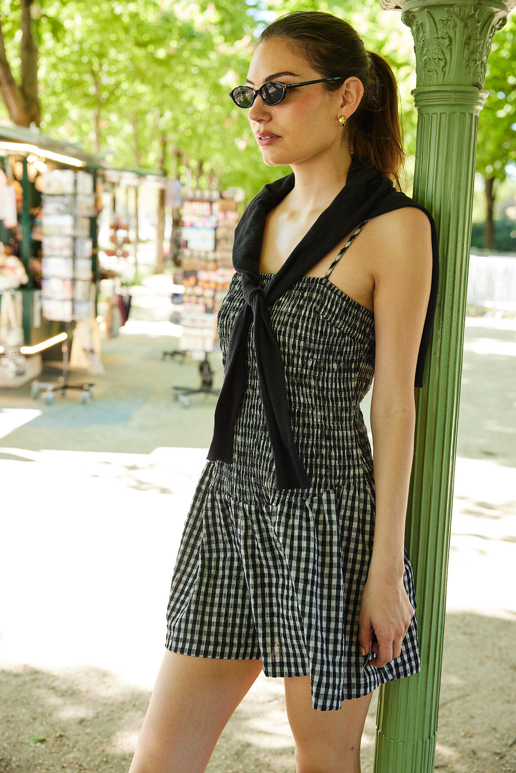 Shore Dress Black and White Check - Sister Swim