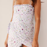 Bridget Wrap Skirt in White Floral - Sister NY