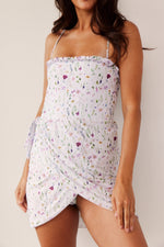 Bridget Wrap Skirt in White Floral - Sister NY