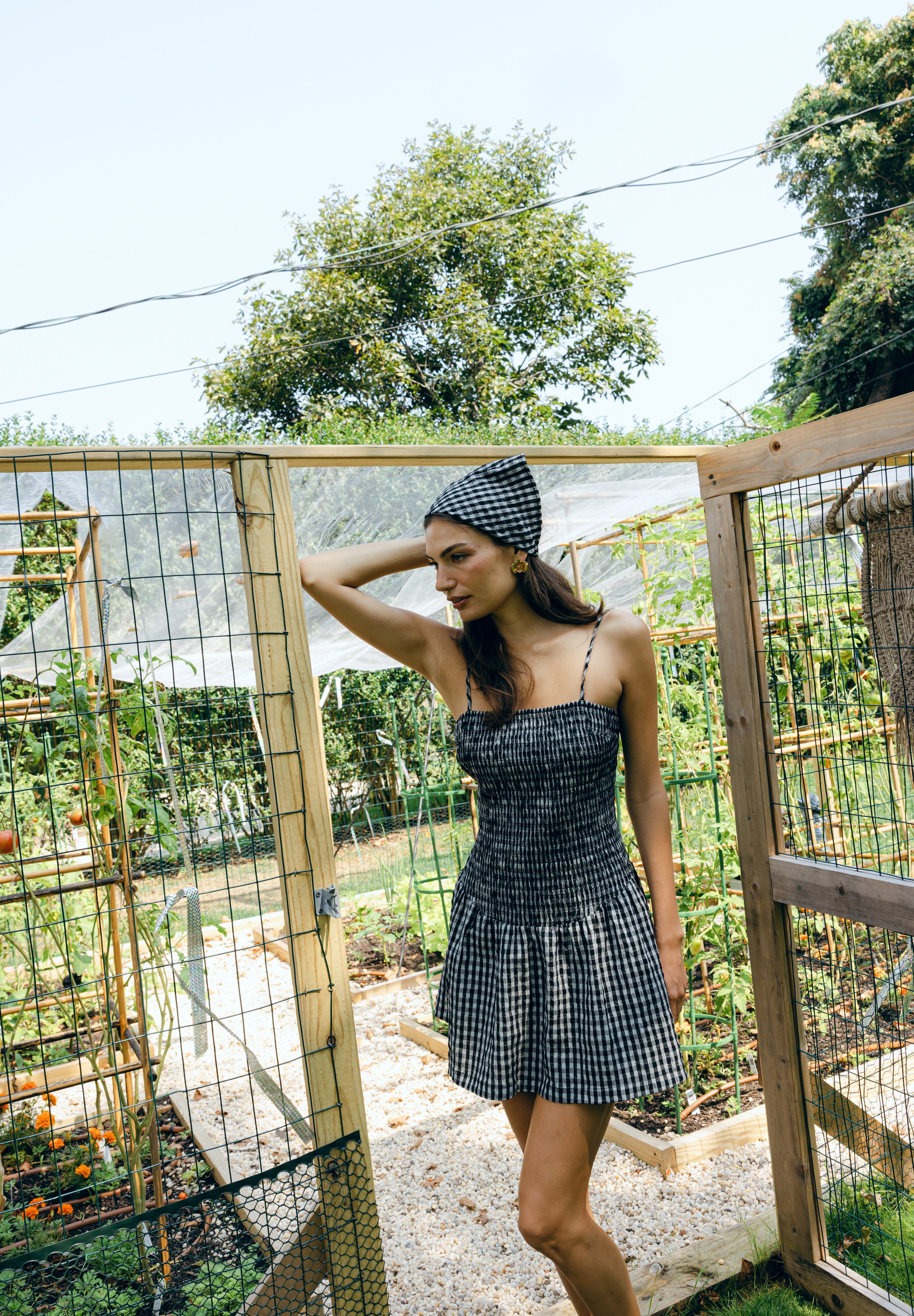 Shore Dress Black and White Check - Sister NY