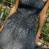 Shore Dress Black and White Check - Sister NY