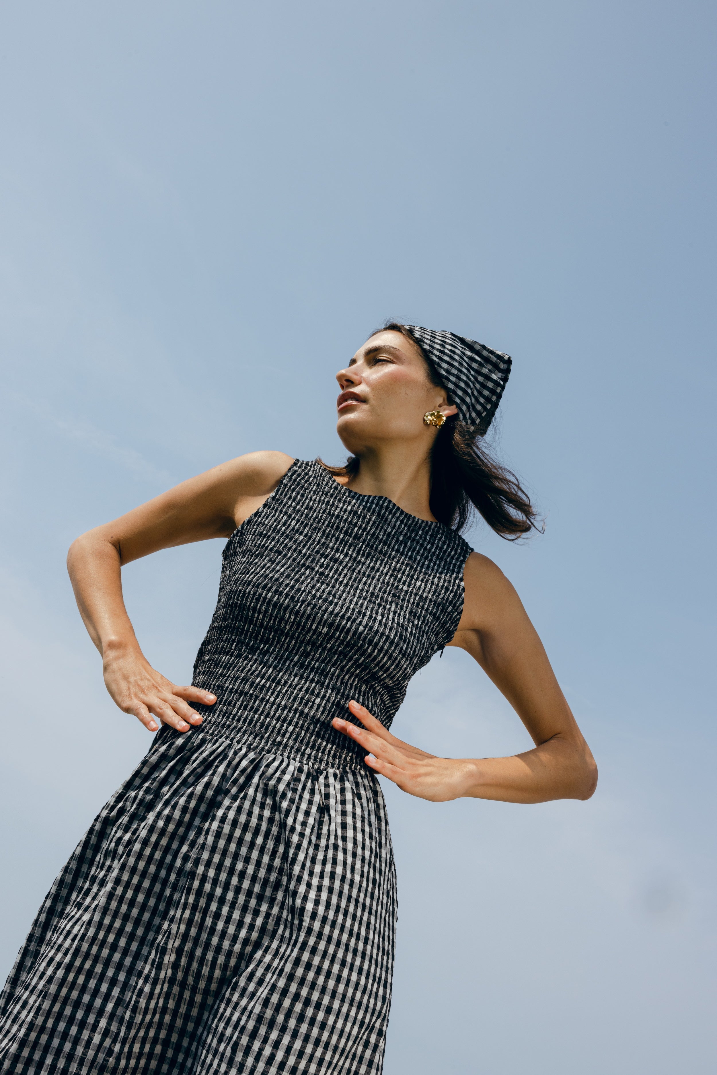 Hailey Dress Black and White Check - Sister NY