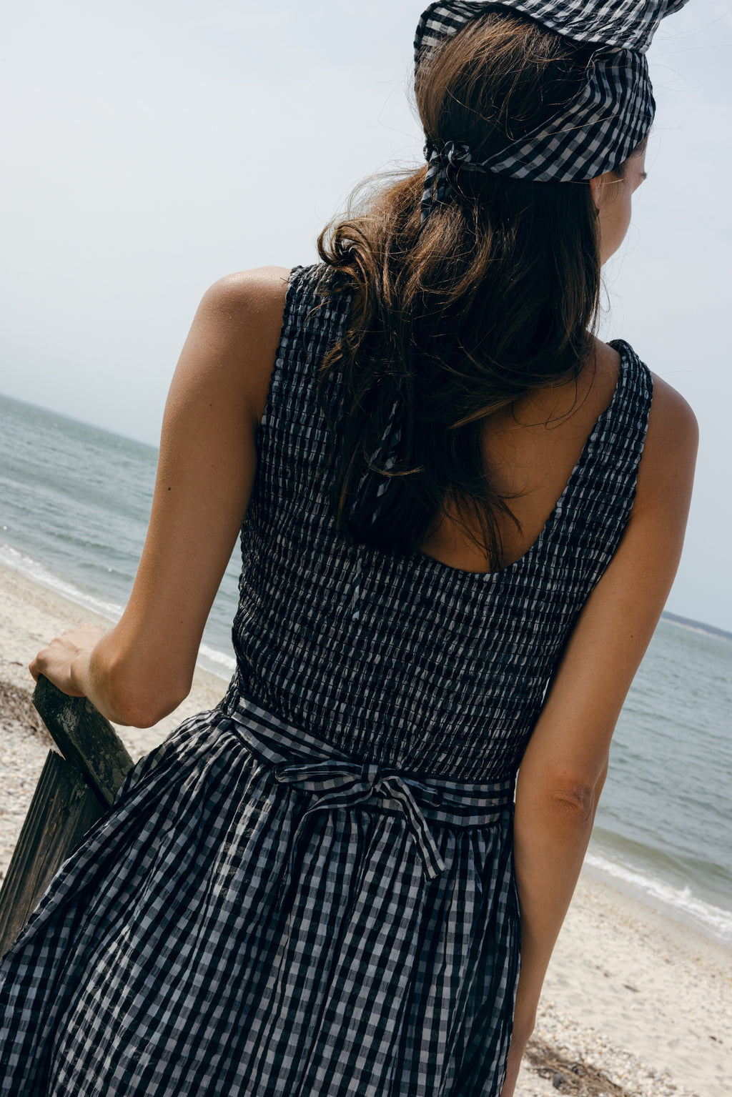 Hailey Dress Black and White Check - Sister Swim