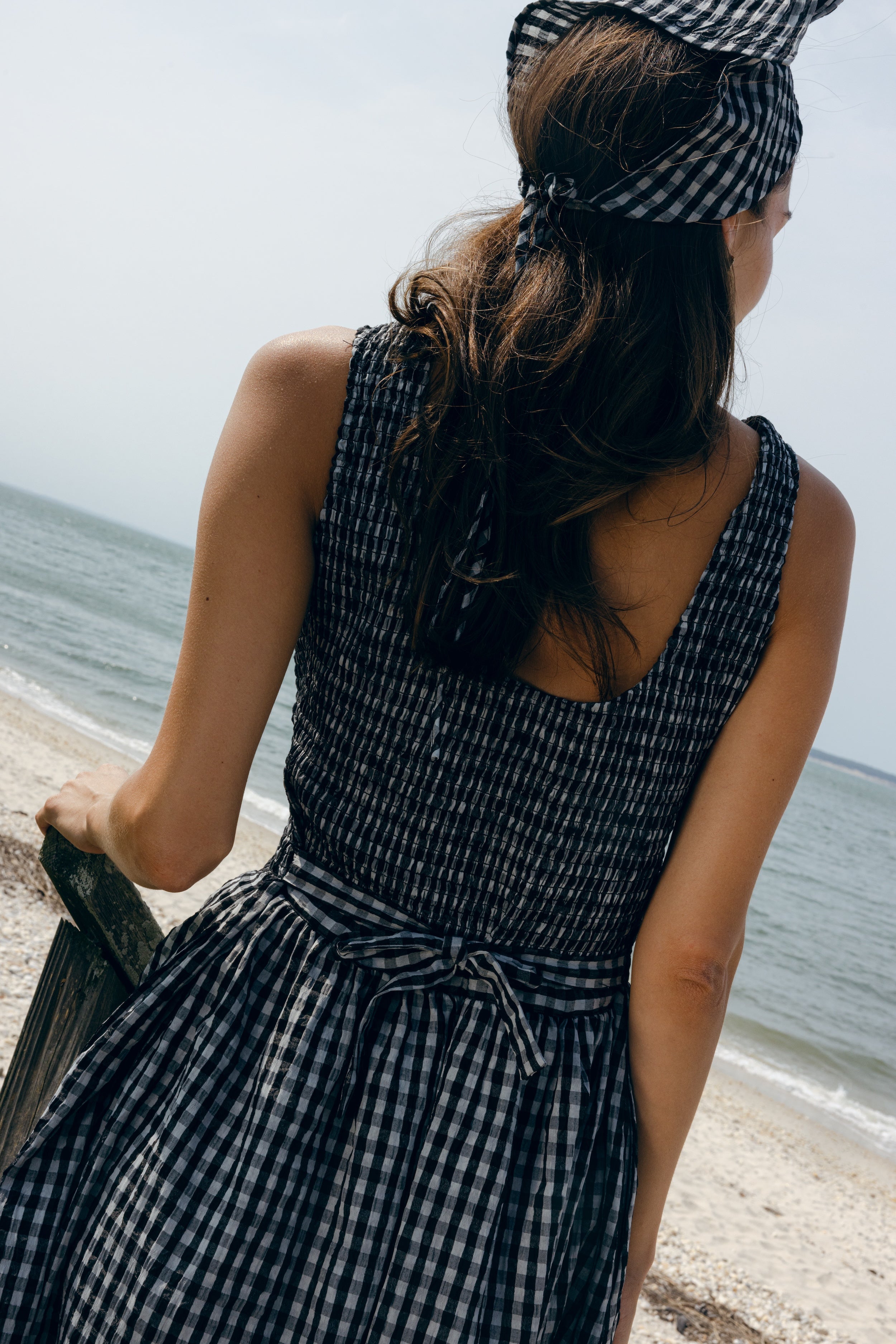 Hailey Dress Black and White Check - Sister Swim