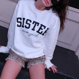 white classic sweatshirt with college lettering new york