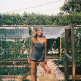 Bette Romper Black and White Check - Sister NY
