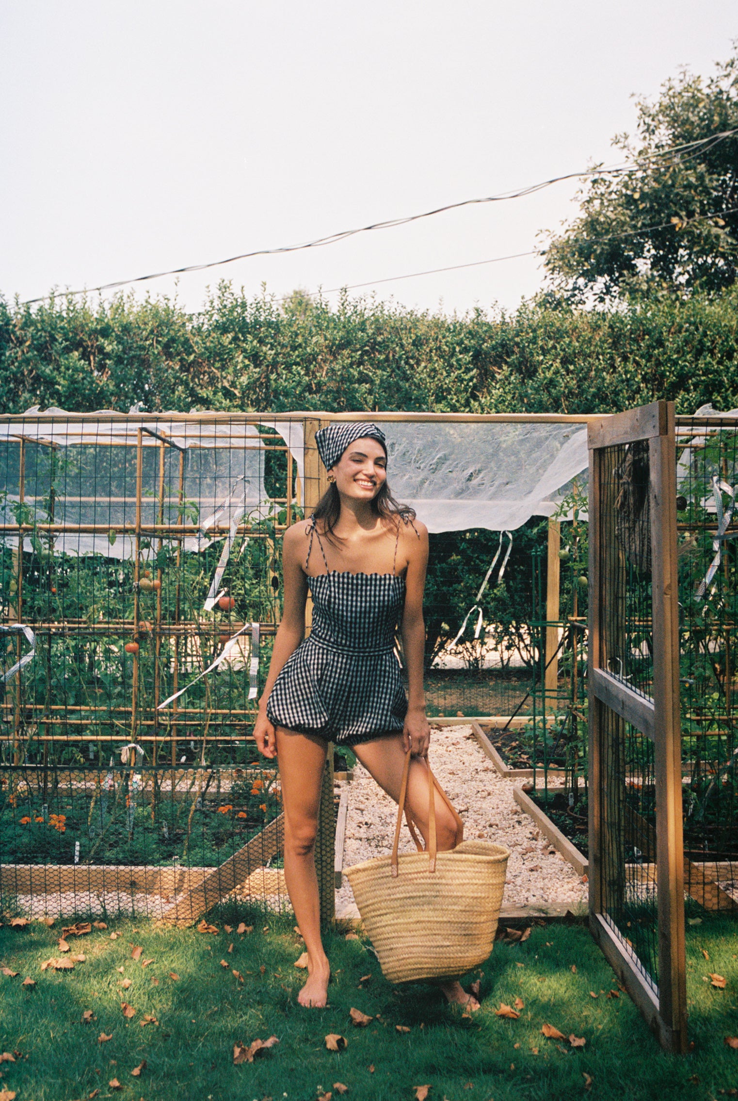 Bette Romper Black and White Check - Sister NY