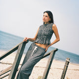 Elle Top Black and White Check - Sister NY