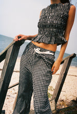 Elle Top Black and White Check - Sister NY