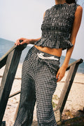 Elle Top Black and White Check - Sister Swim