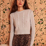 Margaux Cable Knit Sweater Ice - Sister NY