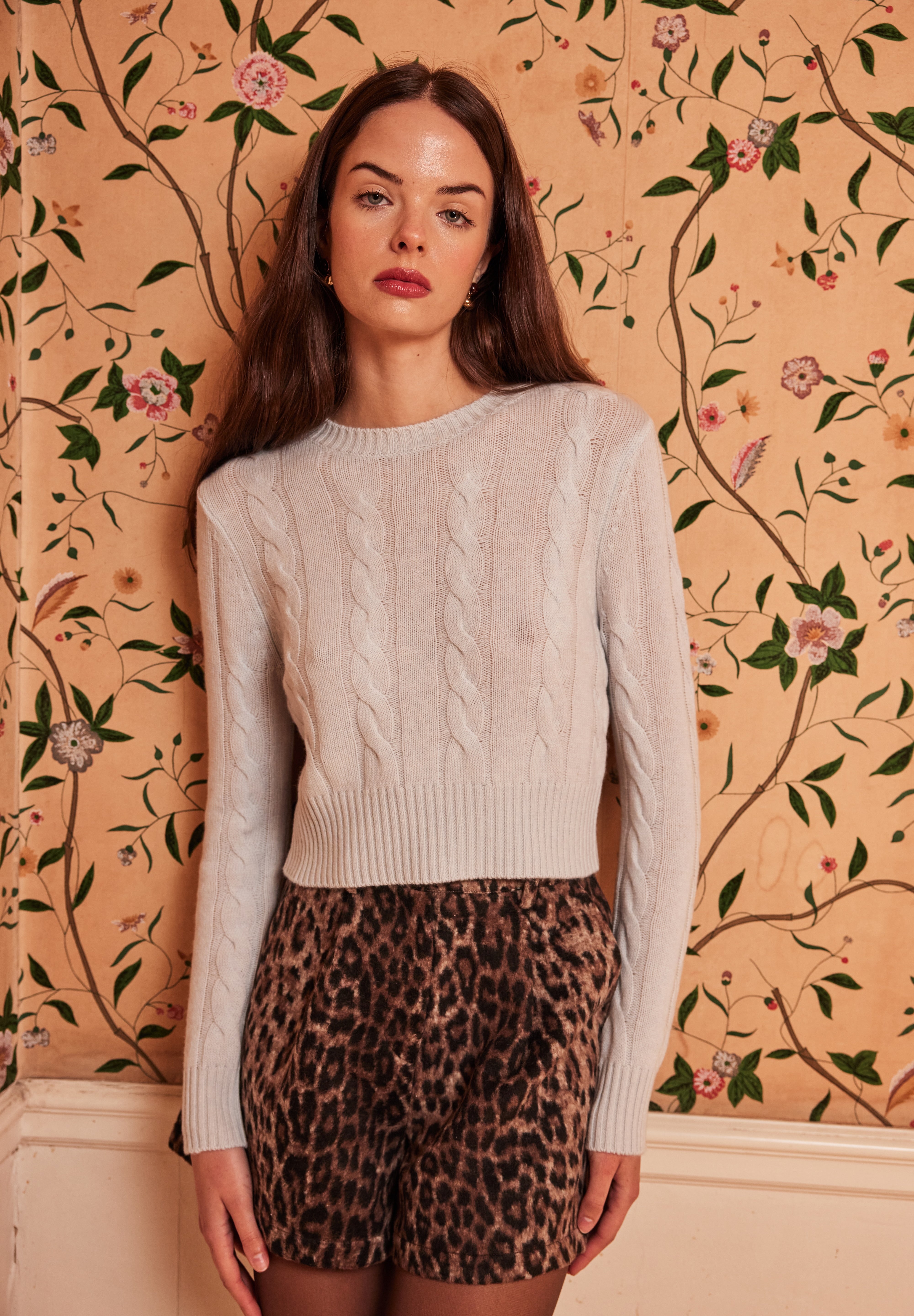 Margaux Cable Knit Sweater Ice - Sister NY