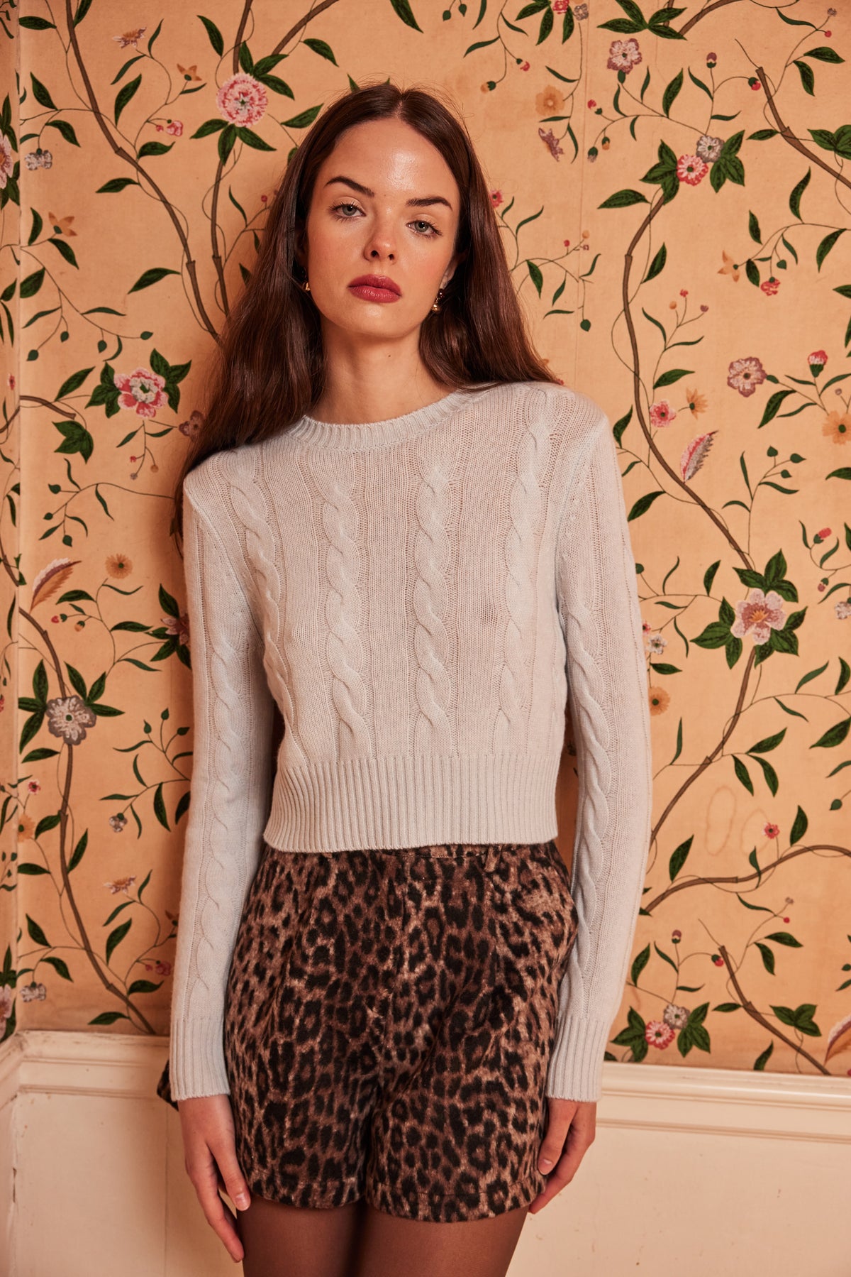 Margaux Cable Knit Sweater Ice