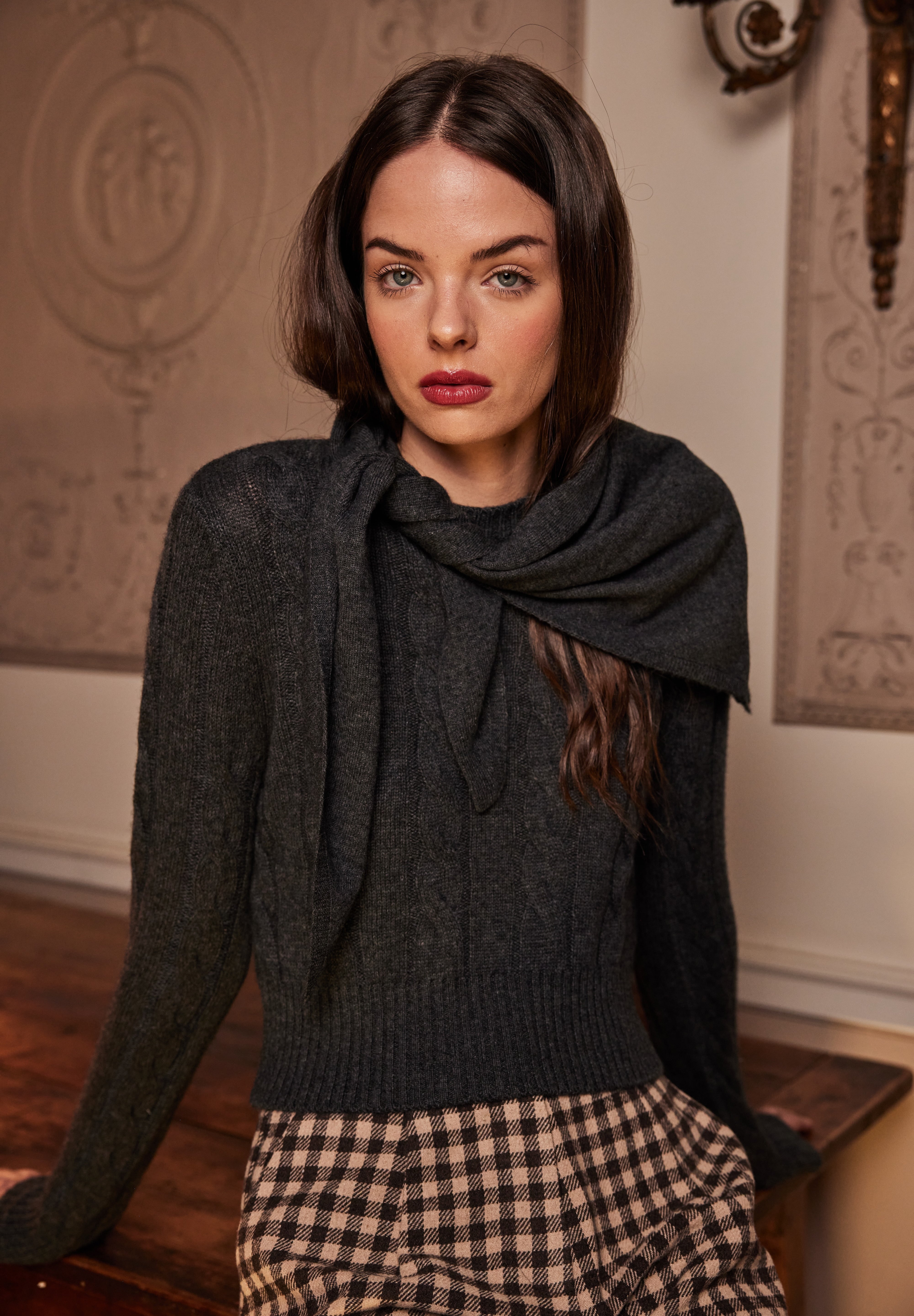 Rosie Triangle Scarf Charcoal - Sister NY