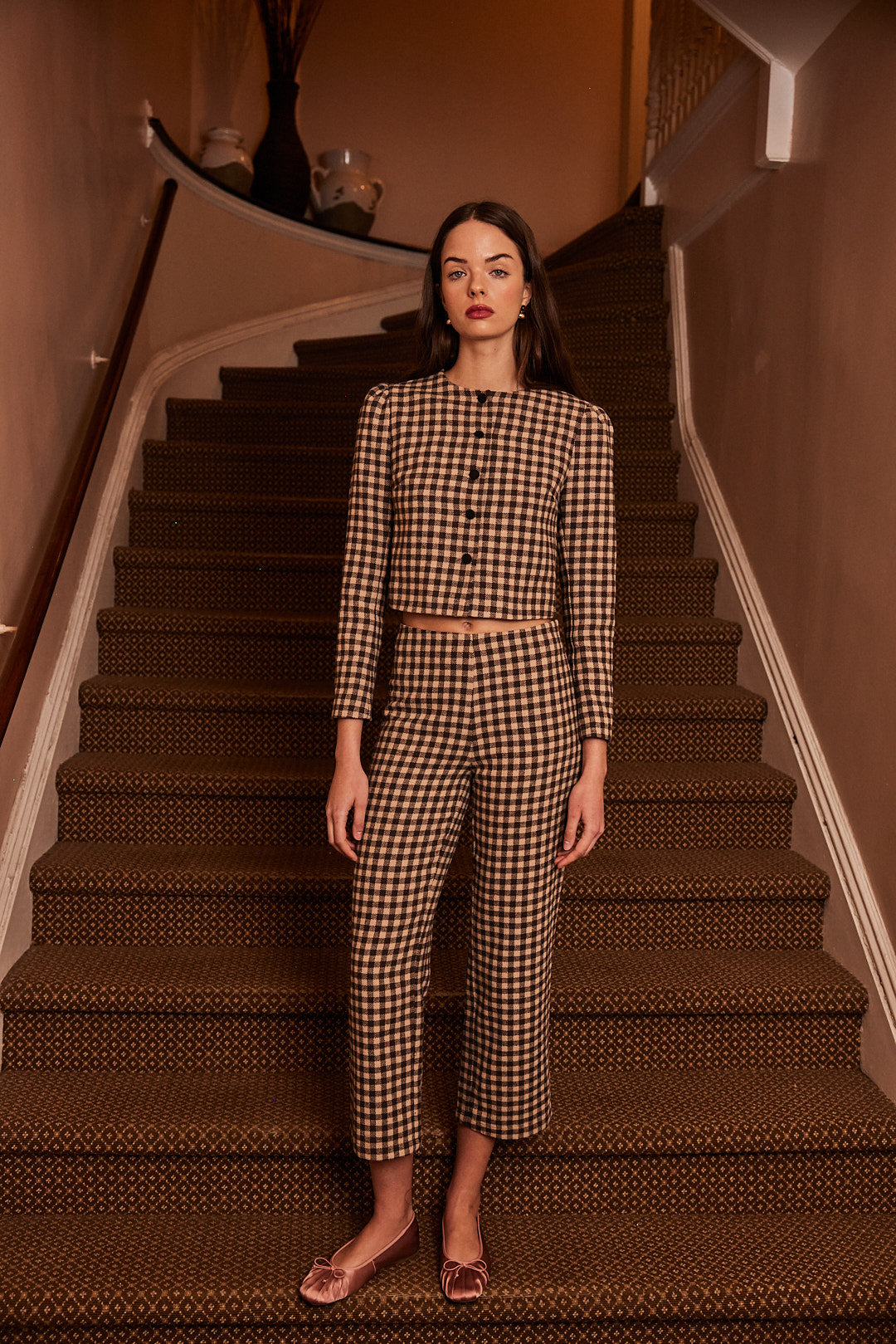 Eloise Pant Twill Check - Sister NY