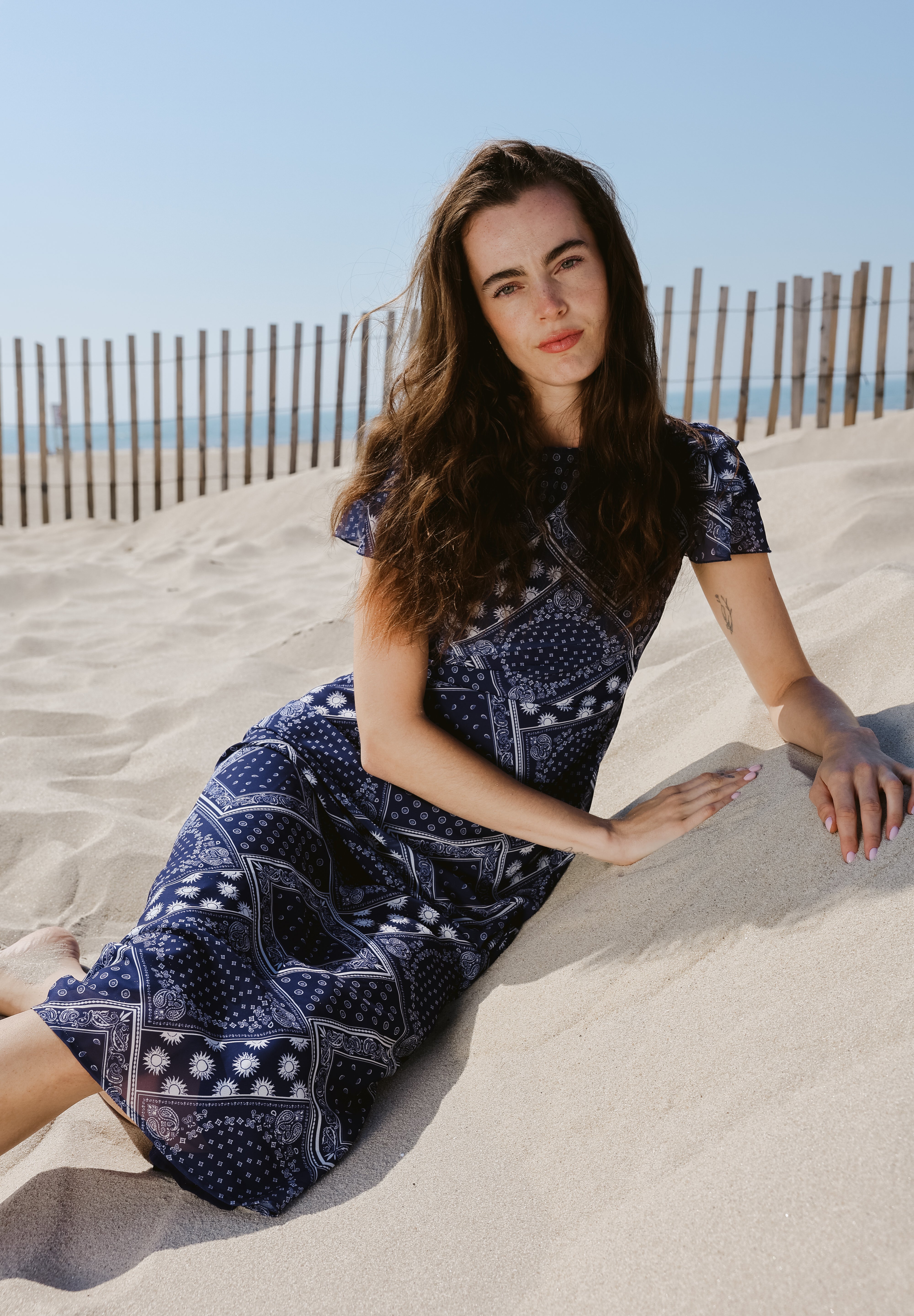 Fox Dress in Navy Bandana - Sister NY