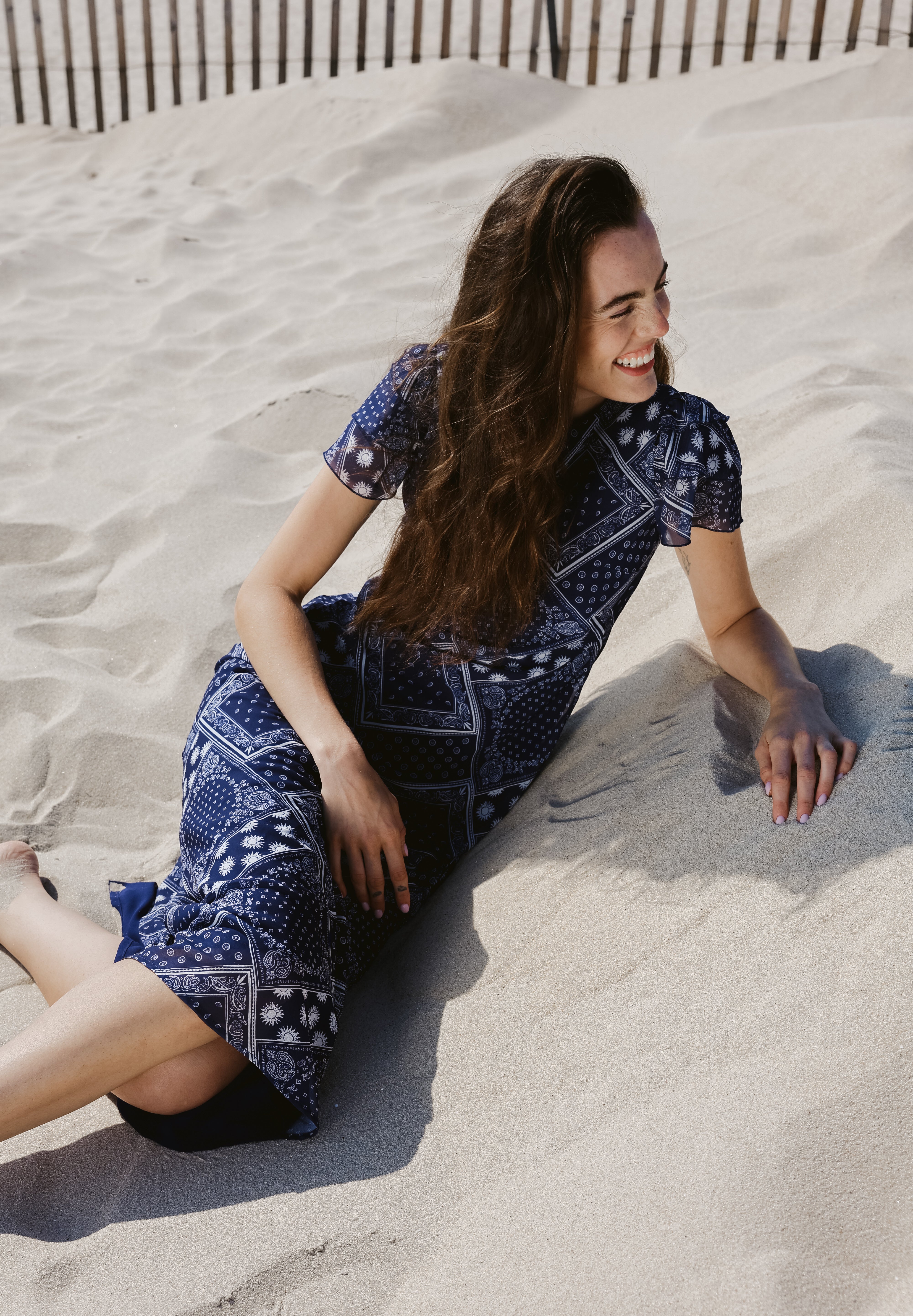 Fox Dress in Navy Bandana - Sister NY