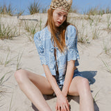 Scalloped Top Sky Bandana Print - Sister NY