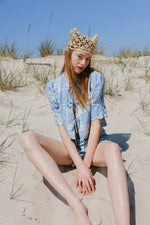 Scalloped Top Sky Bandana Print - Sister NY
