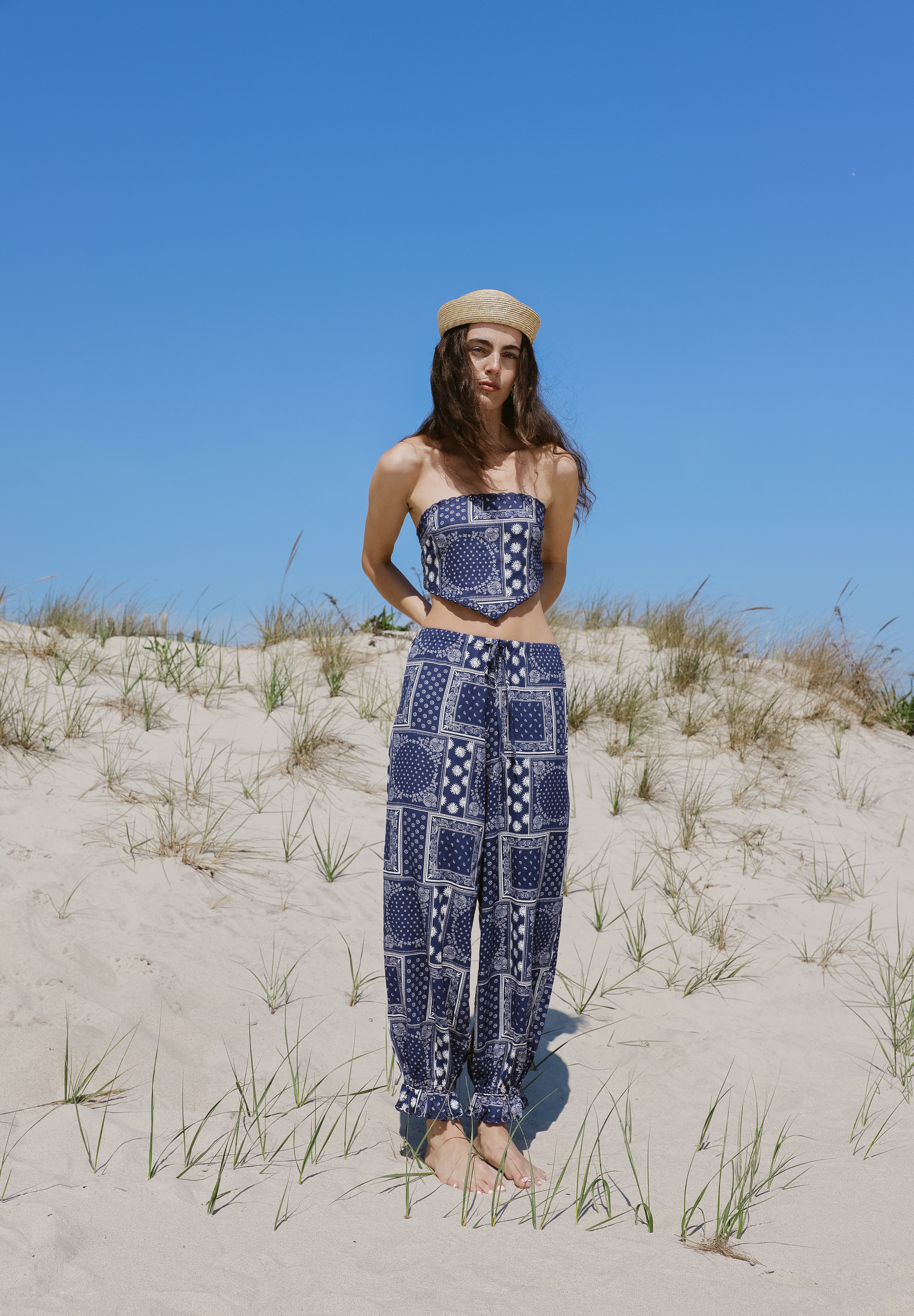 Bloomer Pant Navy Bandana Print - Sister NY
