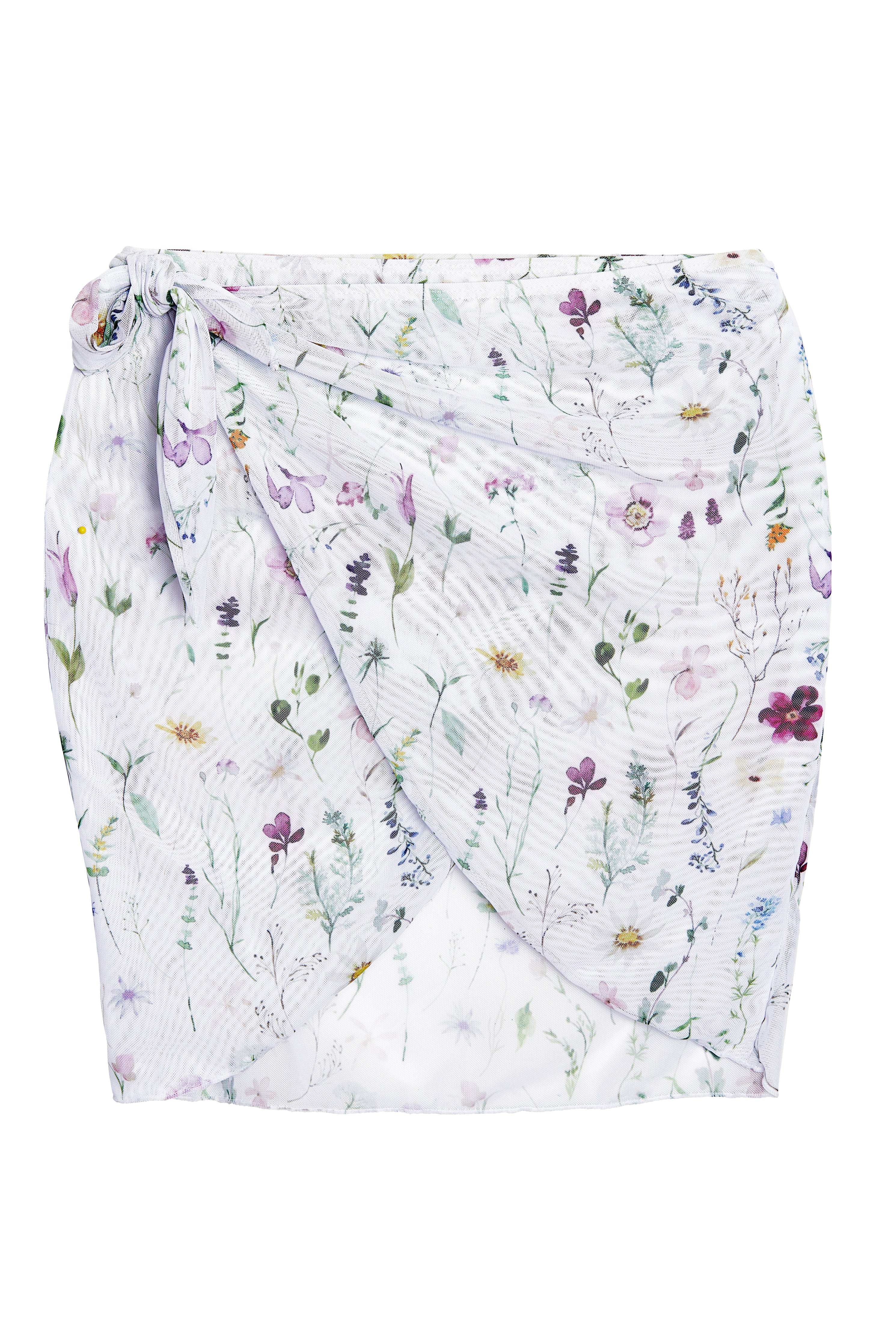 Bridget Wrap Skirt in White Floral - Sister NY