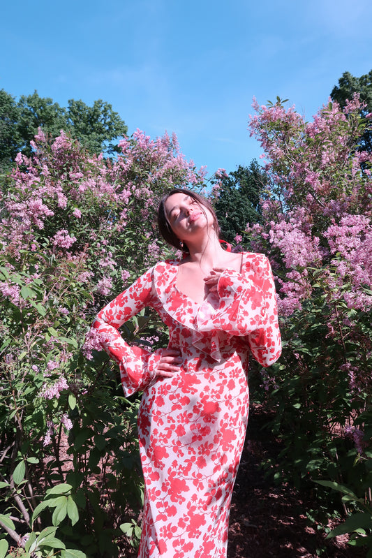 Shellona Dress Red Floral
