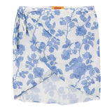 Bridget Wrap Skirt in White Blue Floral - Sister NY