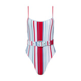 Carter Belted One Piece Retro Stripe - Sister NY